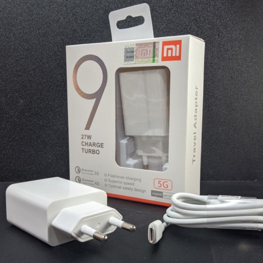 Charger Turbo Xiaomi Mi 9 27W Micro / Type C Fast Charging Original