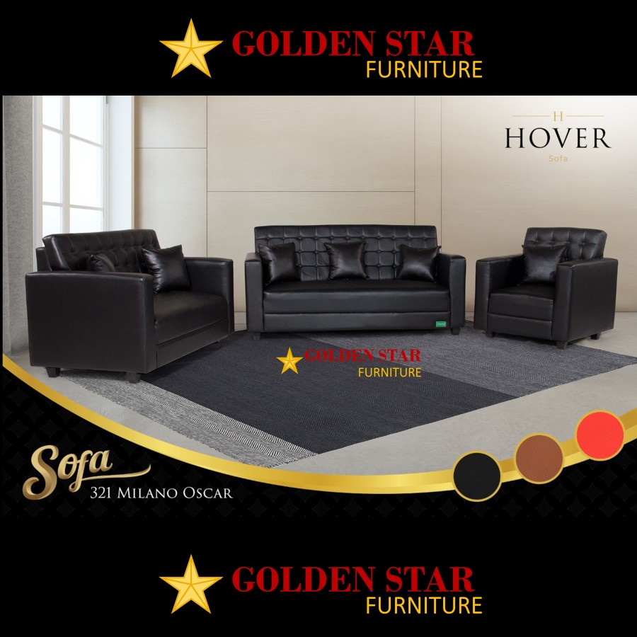 Sofa Kursi Tamu Minimalis / Nonton / Kantor Kulit Oscar
