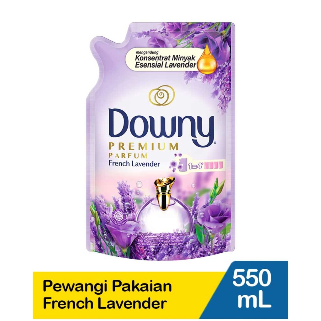 DOWNY PEWANGI DAN PELEMBUT PAKAIAN PARFUM COLLECTION DAN PREMIUM PARFUM 550-680ML / PEWANGI DOWNY / DOWNY UNGU