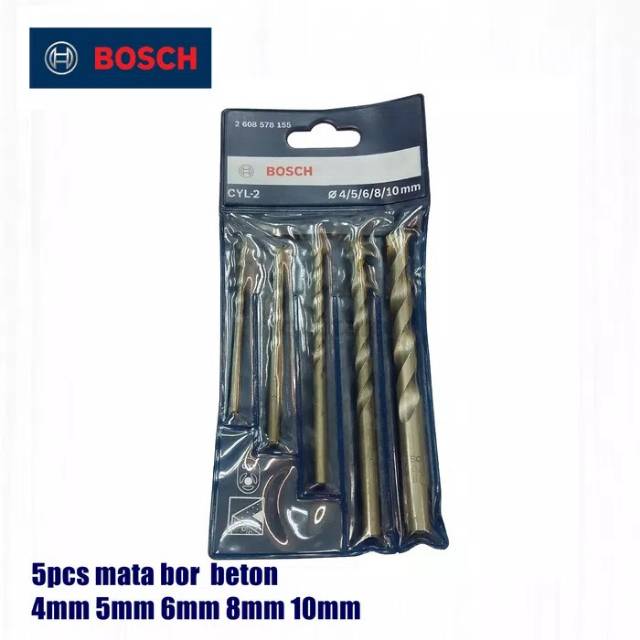 Set Mata Bor Tembok Beton 5pcs Bosch/ Mata Bor Bosch CYL-2/ Paket Mata Bor Impact Drill Bosch