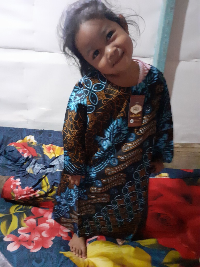 Maura Couple Sania Ruffle Batik Couple Ori Ndoro Jowi Garansi Termurah, Motif Seno Biru