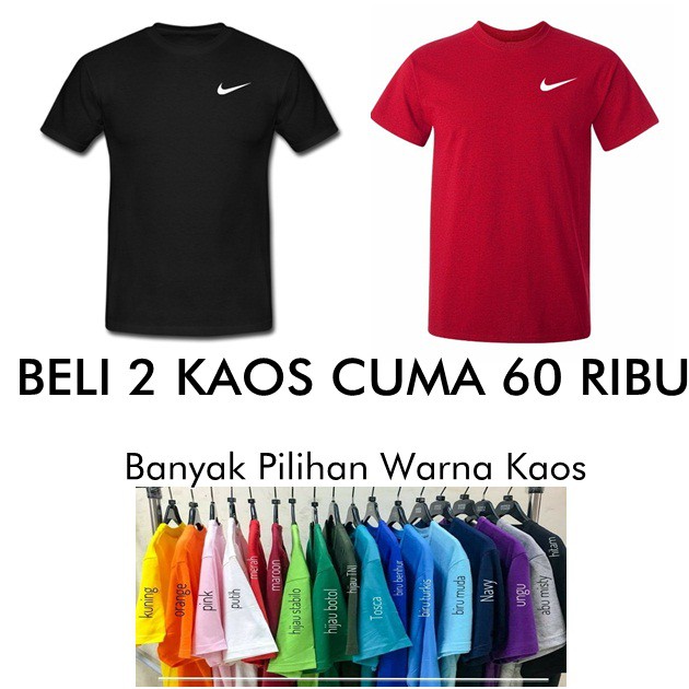 Kaos Tshirt Baju Adidas Outdoor Gym Gowes Sepeda Combed bundle 2pcs