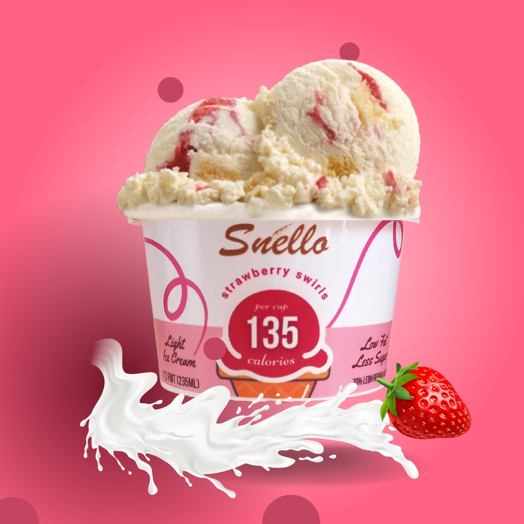 

Snello Gelato (M) - Strawberry Swirls 135kcal