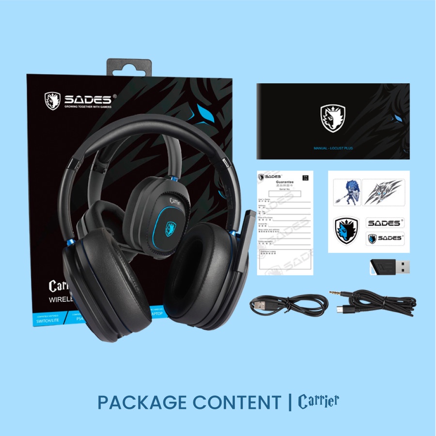 Headset Sades Carrier 3in1 Connection