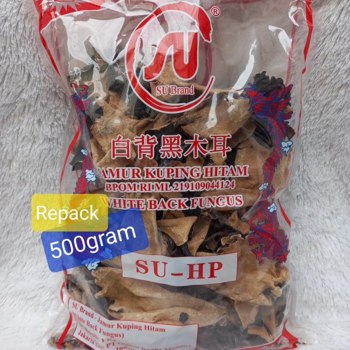 

Jamur Kuping Hitam Putih 500gram/ White Back Fungus 500gram
