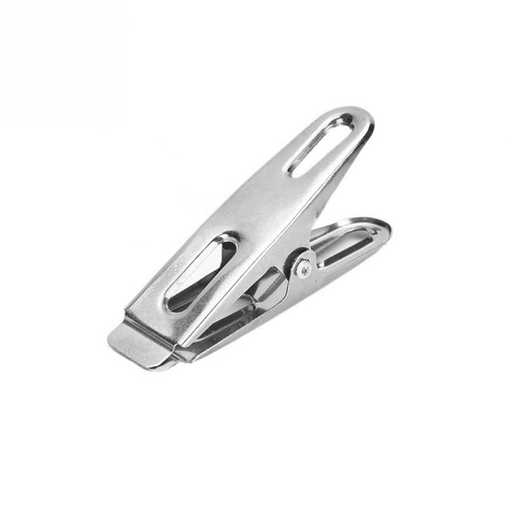 Nickolas1 Pasak Baju Windproof Metal Gantungan Pengering Pakaian Untuk Mantel Celana Laundry Cuci Sealing Clip