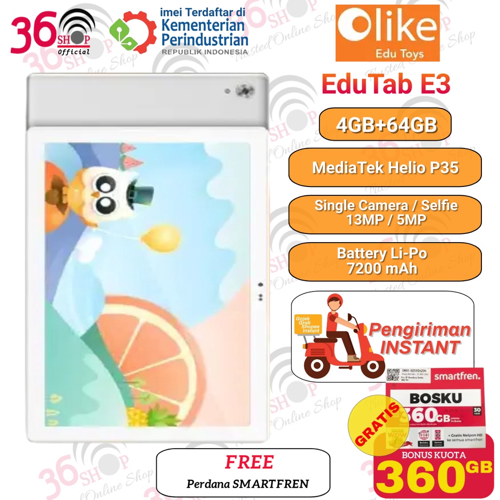 Olike EduTab E3 4GB+64GB 10Inch Garansi Resmi