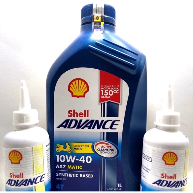 PAKET OLI SHELL MATIC 1 LITER + 2 GARDAN NMAX / XMAX / PCX / AEROX / LEXI 155 ORIGINAL