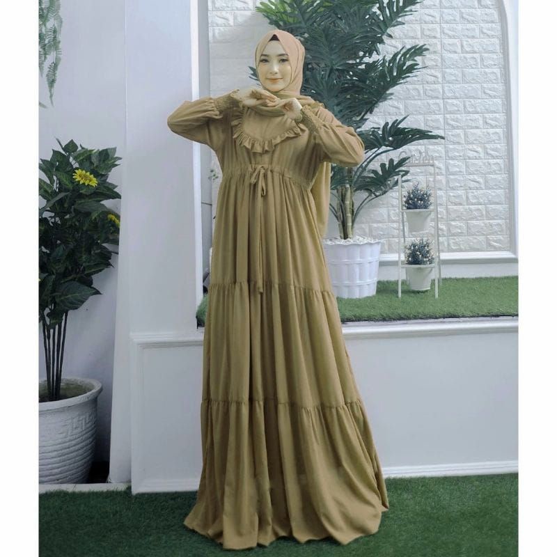 [Fashion Muslim] ASHILA DRESS LEMONSKIN | rempel | terlaris