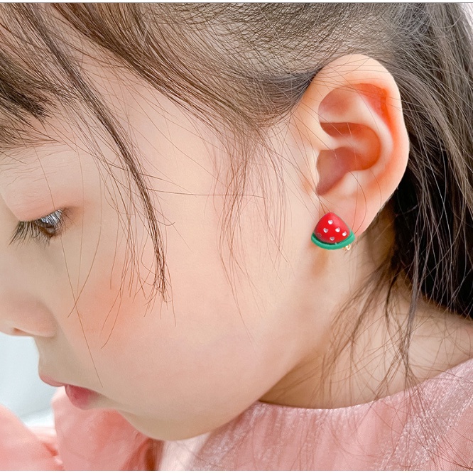 1SET 5PASANG ANTING JEPIT ANAK KOREA AKSESORIS MOTIF DESAIN LUCU ANTINGAN ANAK FASHION IMPORT AK47