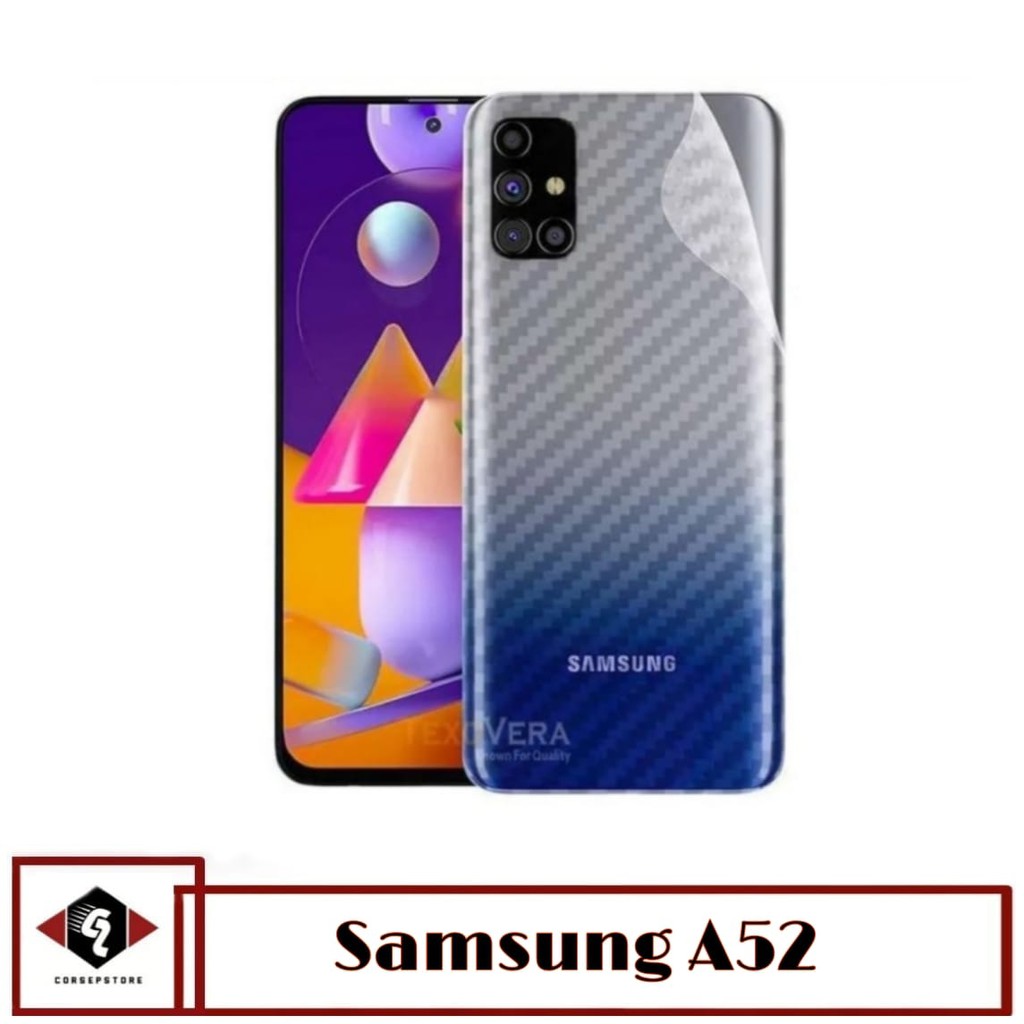 Promo Garskin Skin Carbon Hydrogel Samsung Galaxy A52  Pelindung Belakang HP