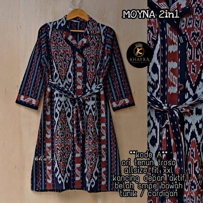 Dress tenun etnik baju tenun jepara ikat pinggang aktif DTB39