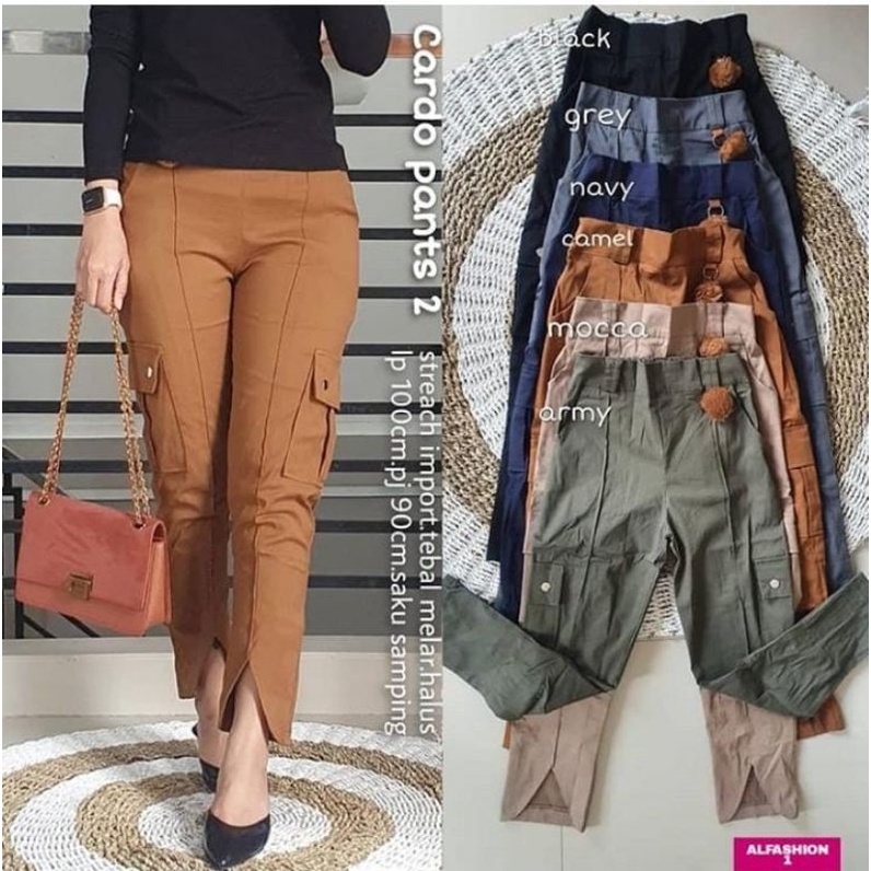 Cardo Pant//Celana Cargo//Pant Wanita//Celana cewek//Celana wanita