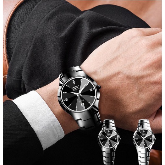 Jam Tangan Pria Import Merk OPK Original Rantai Anti Air Elegan Mewah dan Keren
