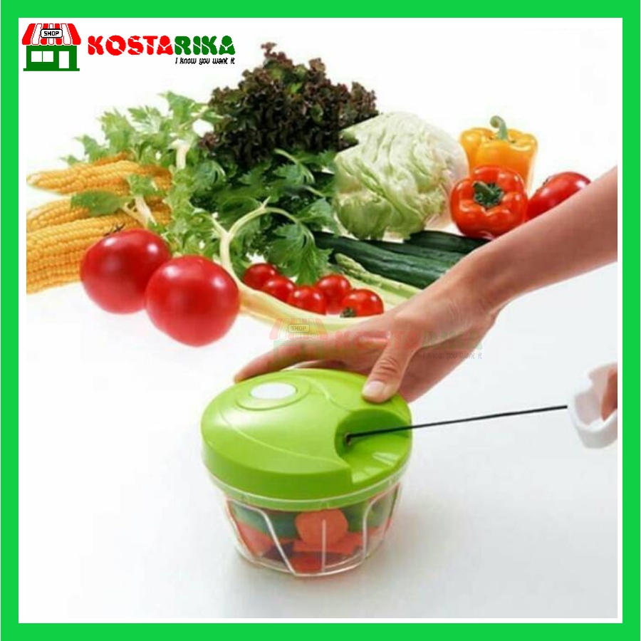 KOSTARIKA Speedy Chooper Blender Tarik Manual Pemotong Daging Bawang Buah dan Sayuran YG 708