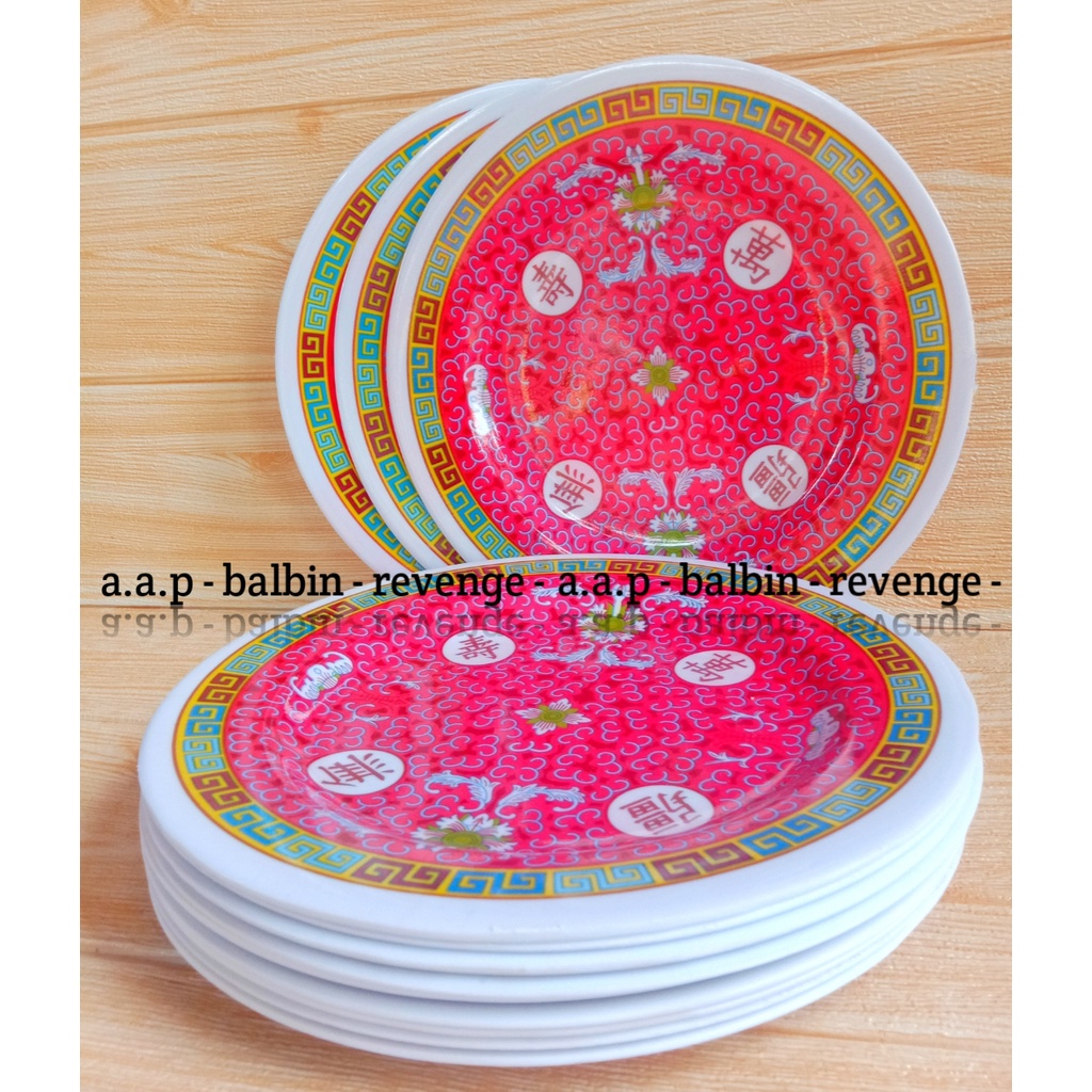 promo 3.pcs piring melamine ware 9.inc | 23.cm - piring makan melamin | piring plate | piring prasmanan