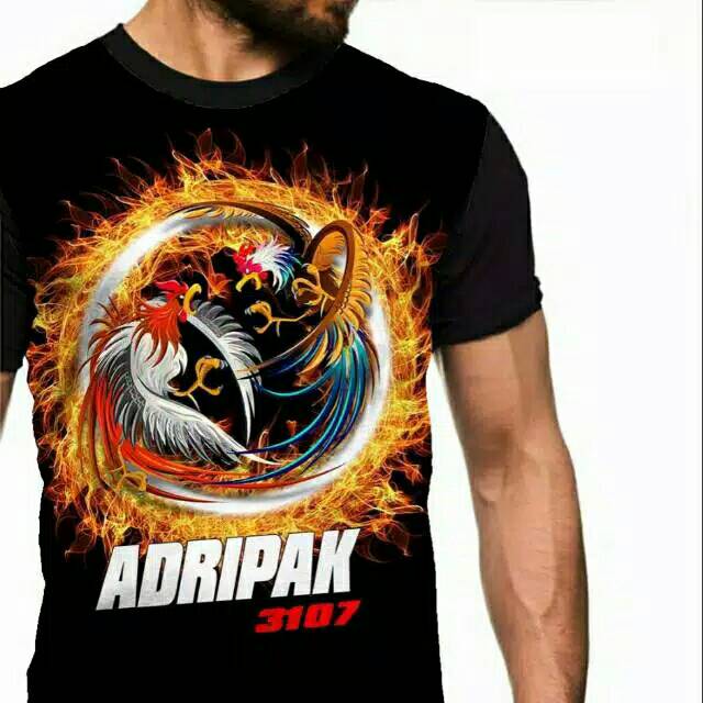 Kaos ayam jago bangkok aduan petarung rooster chiken anak cowok distro murah 3d fullprint umakuka