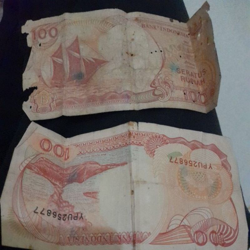 ORGINAL UANG kuno kertas pecahan 100 rupiah