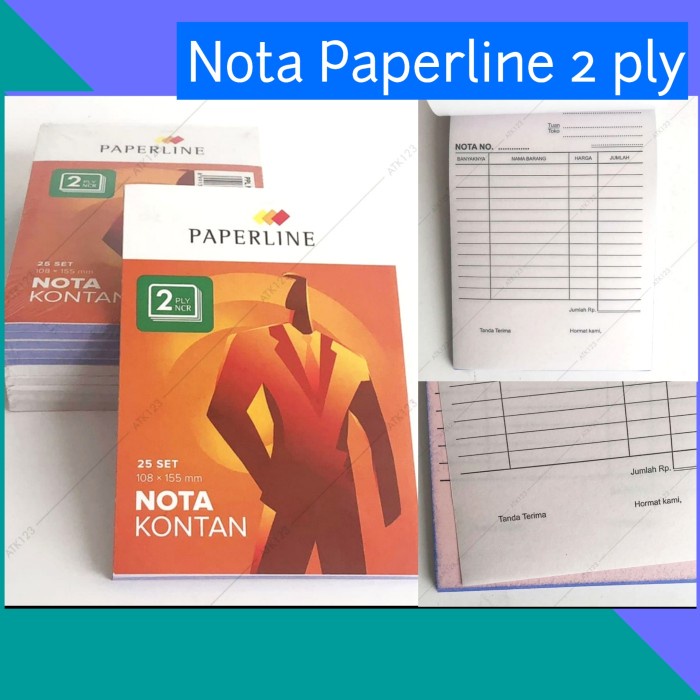 Jual Buku Nota Kontan Paperline Kecil Ply Ncr Rangkap Shopee