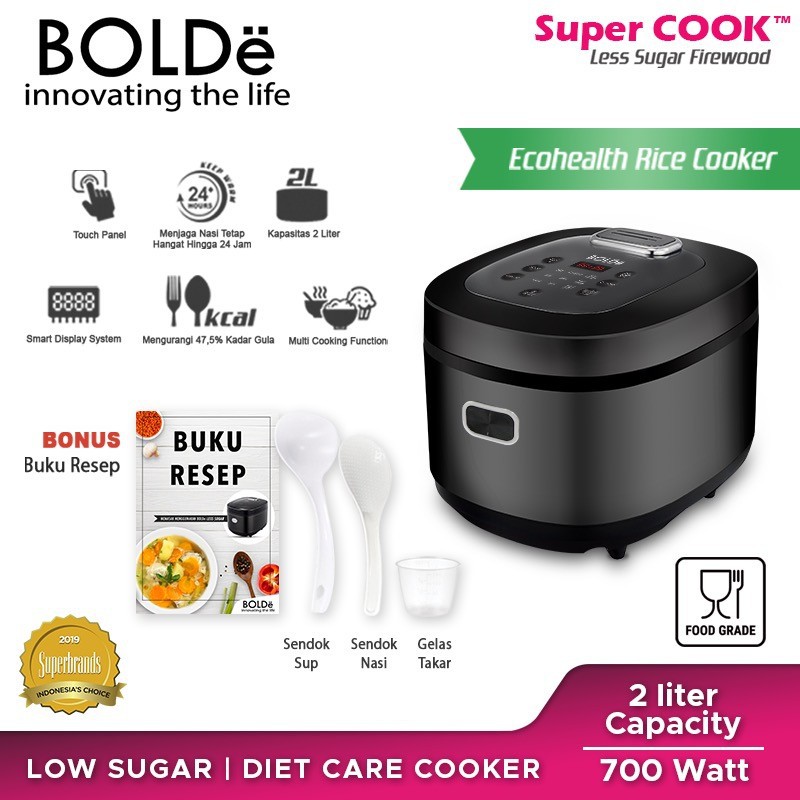 Rice Cooker Super COOK Less Sugar FIREWOOD Original BOLDe