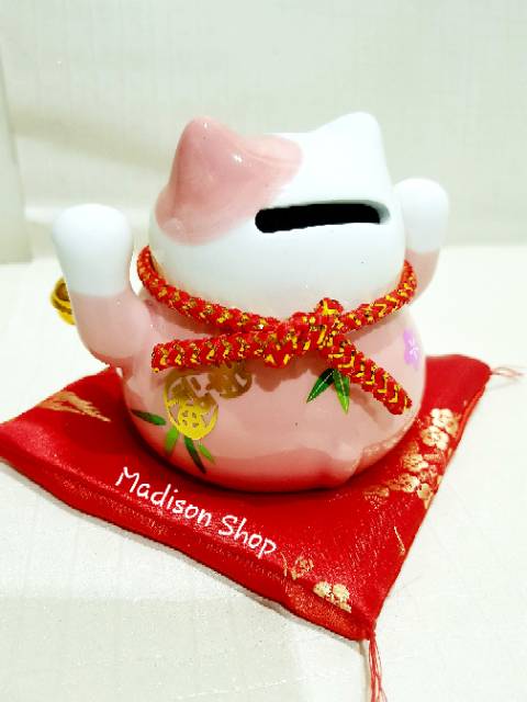 Maneki Neko Lucky Cat Zhao Chai Mao Kado Pembukaan Toko Hadiah Ultah Murah Dekorasi Imlek