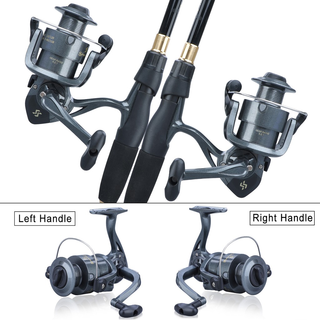 Sougayilang 1.8-2.4 m Telescopic Spinning Fishing Combo Portabel Ultralight Rod dan 6BB 5.2: 1 Kecepatan Tinggi Rasio Gear Fishing Reel pancingan set lengkap