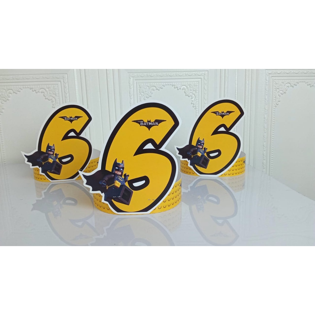 topi melingkar batman / topi ulang tahun melingkar batman / topi melingkar angka batman