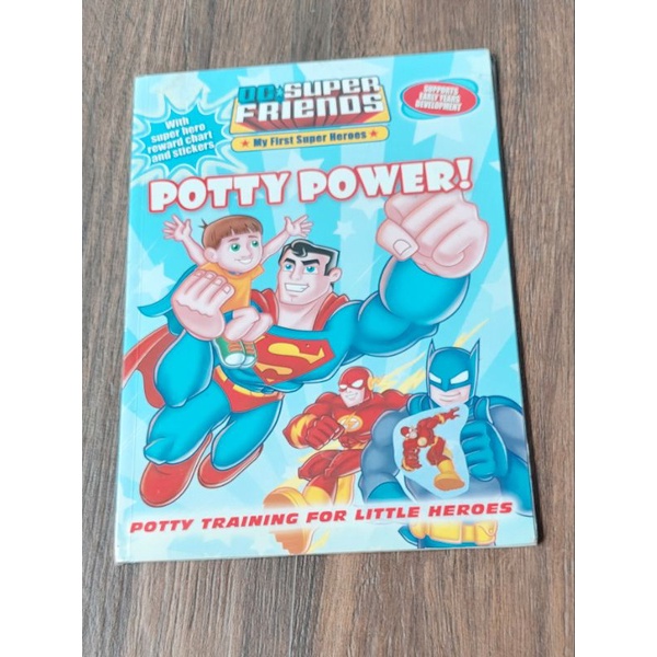 PRELOVED LIKE NEW BOOK DC SUPER FRIENDS POTTY POWER (SAMPUL) BUKU CERITA ANAK pop up