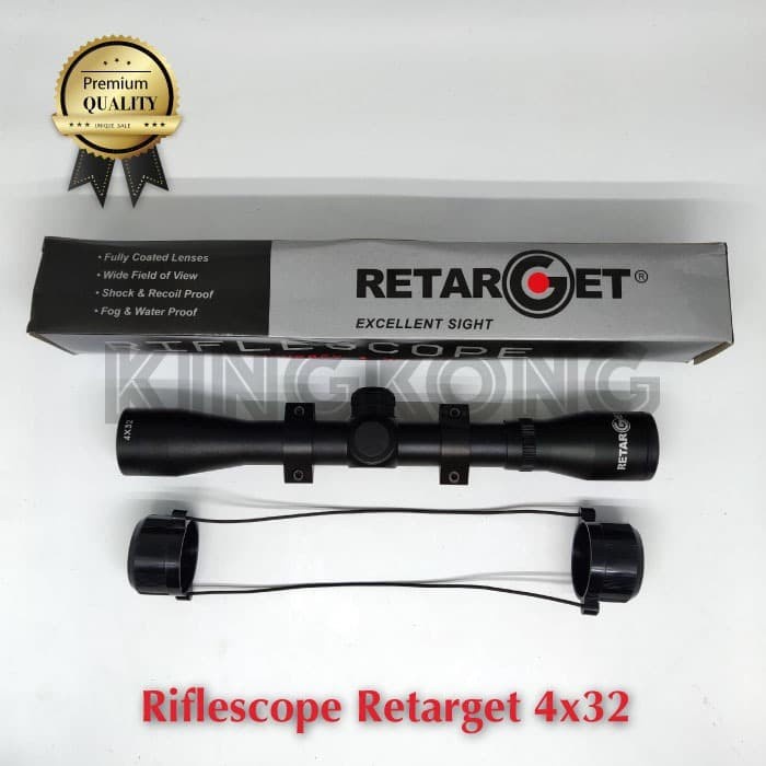 Teleskop Rifflescope Senapan Angin Retarget 4X32
