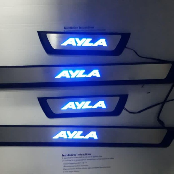 Shill Sill Plate Sillplate Door Samping Mobil Ayla 2014 Sd 2018 Led