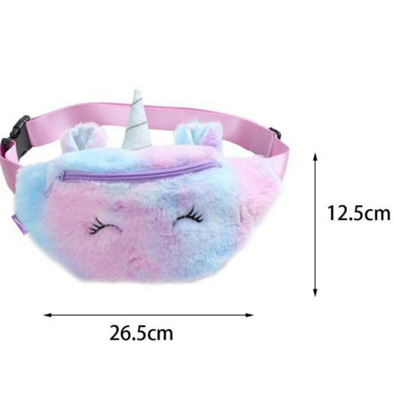 WAISTBAG UNICORN FUR TAS PINGGANG BULU