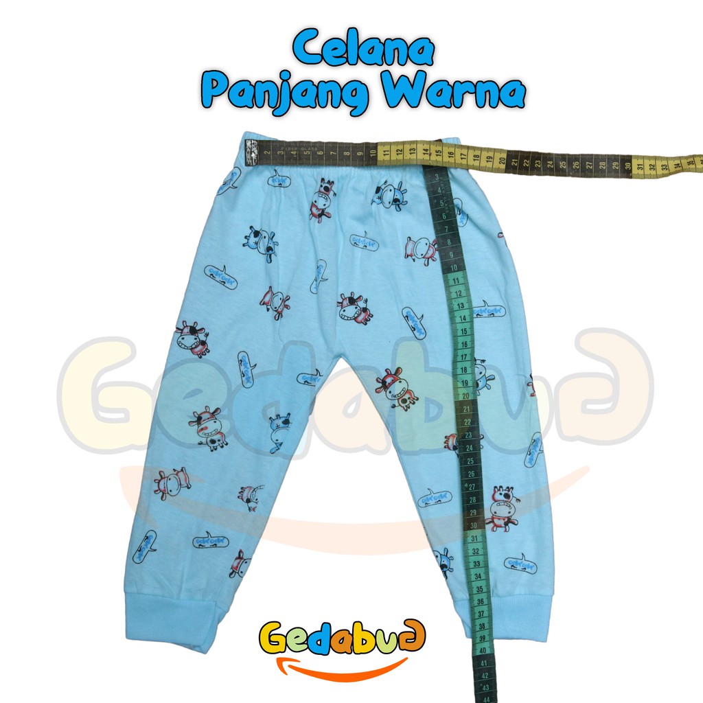 6 Pcs - Celana Panjang Anak Buka Kaki SUNJOLY Warna | Perlengkapan Pakaian Bayi | Gedabug