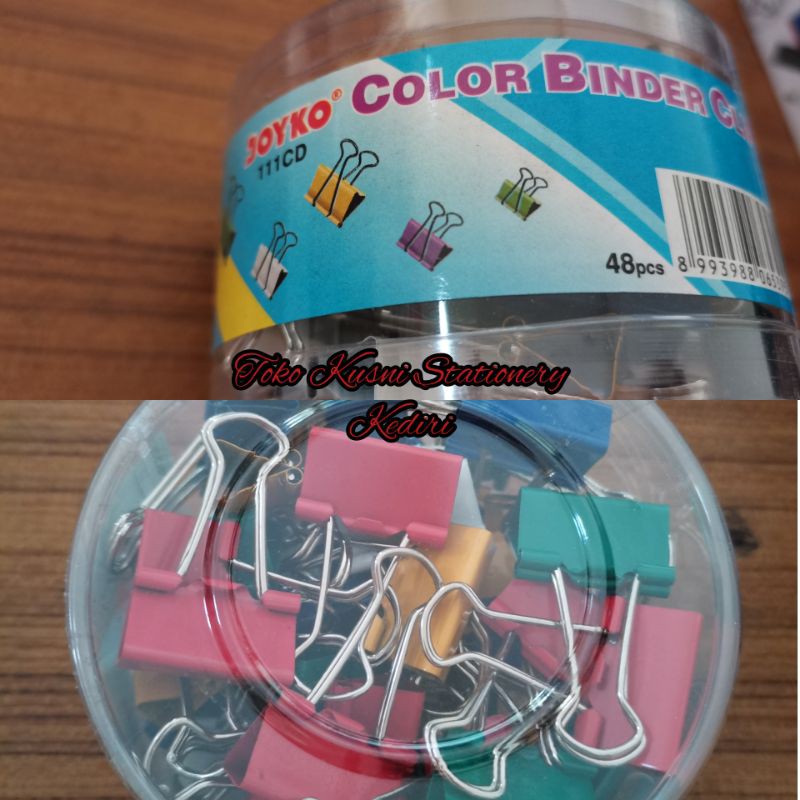 

BINDER CLIP / KLIP KERTAS / PENJEPIT KERTAS WARNA JOYKO 111CD
