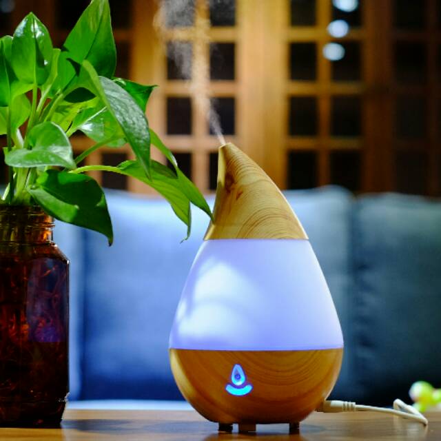 Taffware Aroma Therapy Air Humidifier Wood Design 235ml - HUMI AJ-215 - Brown