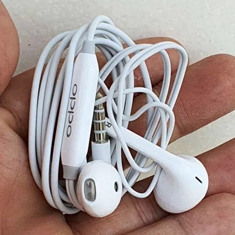 Earphone oppo ori Extra Bass Stereo Headset oppo A71 A83 A37 A39 A3S A5S A7 F1 F3 F5 F7 F9 F11 Neo 7 Neo 9