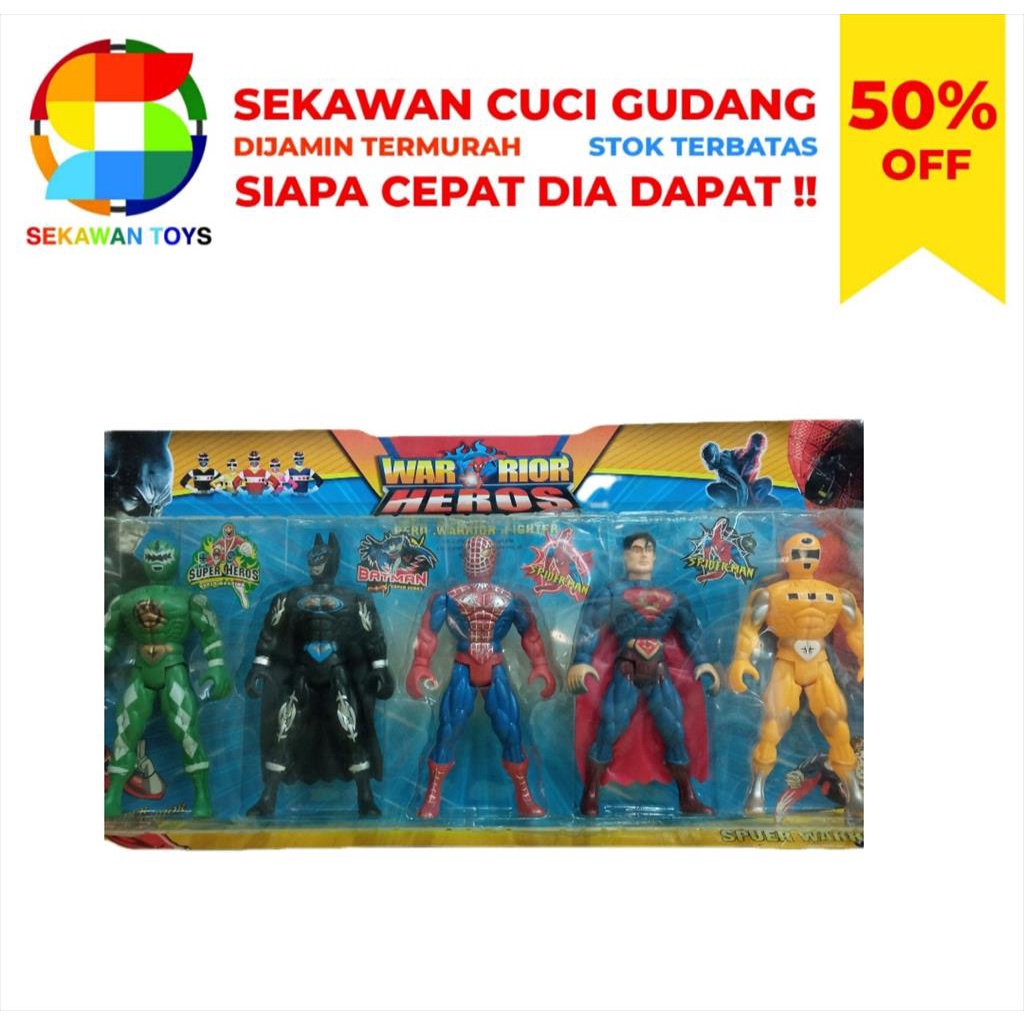 Mainan Anak/ Warrior Hero 5 Pc  Set SEKAWAN  SALE 23