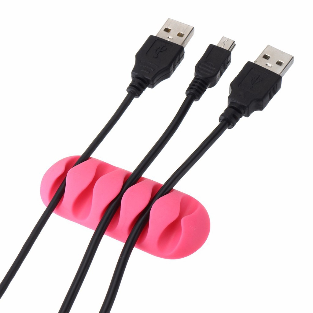 USB Cable Winder,Charger Cable Earphone Wire Mouse Cord Desktop Organizer,Phone Line Silicone Clip