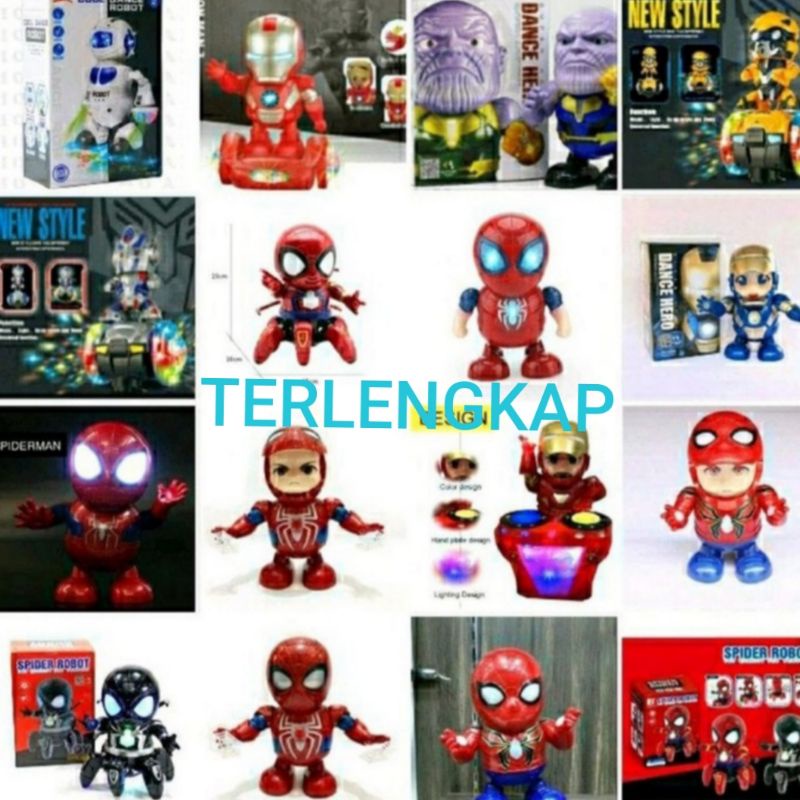 Dance hero Iron man Bumblebee captain Amerika kapten Amerika boneka goyang mainan anak cowok robot