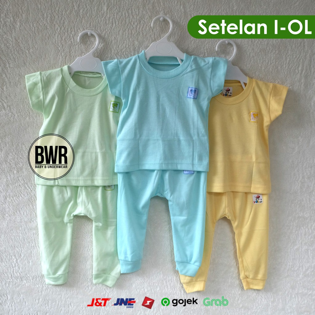 [4 setel ] SETELAN IOL | Kaos + Celana Panjang iOL | Setelan polos iOL / Ruel | kaos bayi dan anak