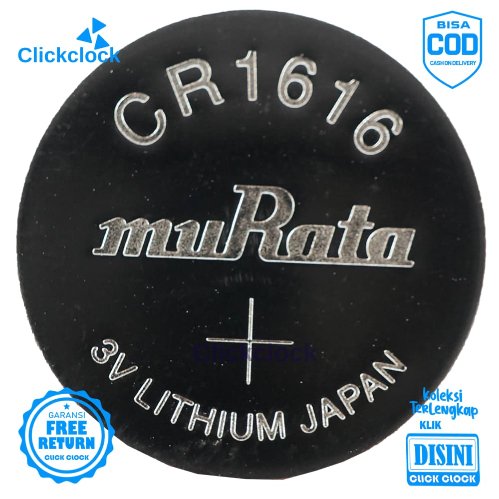 Batu Baterai Arloji Murata CR 1616 Battery Silver Original Original