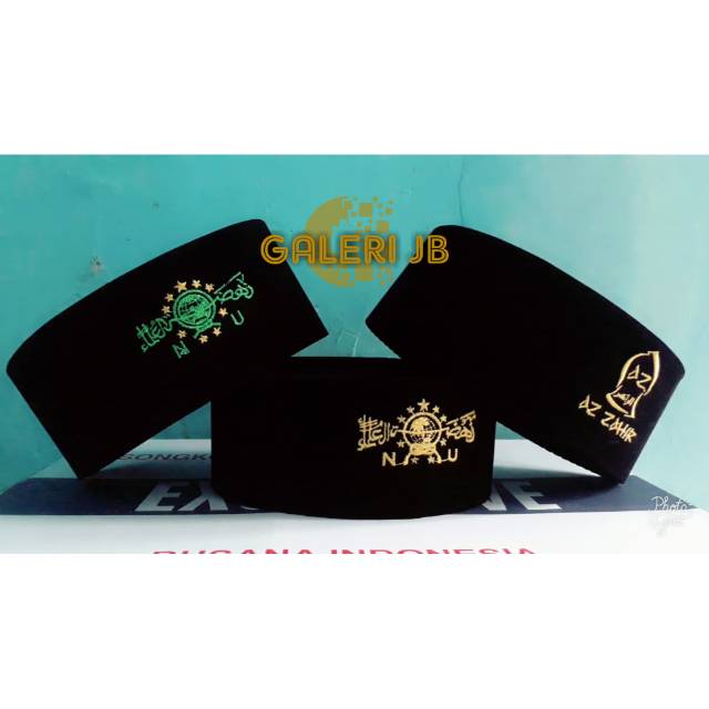 Peci Nu Bordir Hijau| Peci Azzahir| Peci Mafia Sholawat| Non AC Nomer 1_10