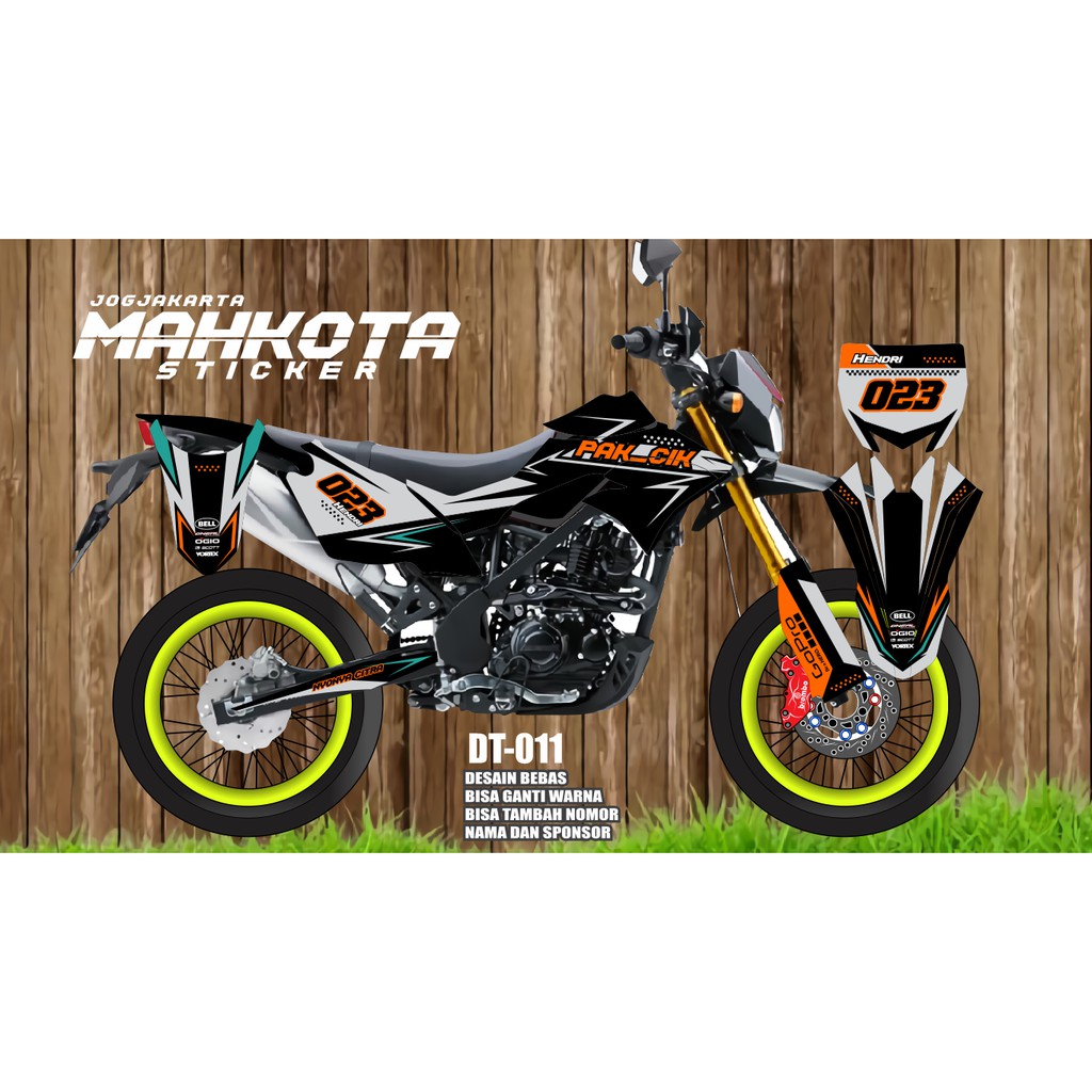 Decal dekal stiker striping kawasaki dtracker 150