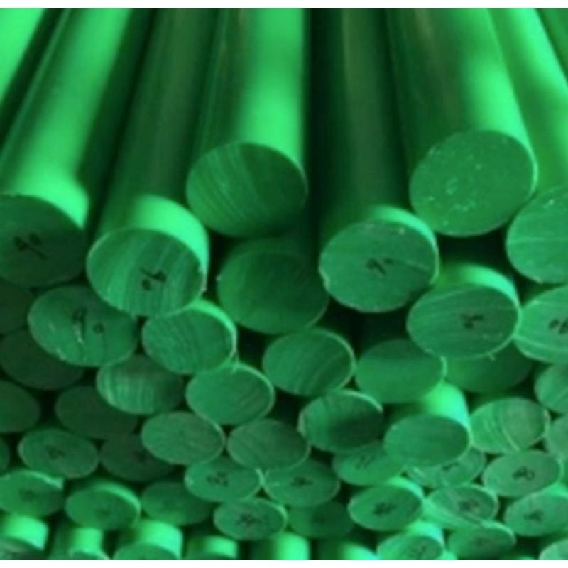 Pe Rod diameter 75mm panjang 100cm Nylon Hijau Batangan Polyethylene