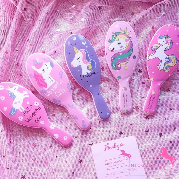 Sisir Rambut Unicorn Anak Cewek Karakter Kado Murah Premium Small Size Kecil Tas Pergi