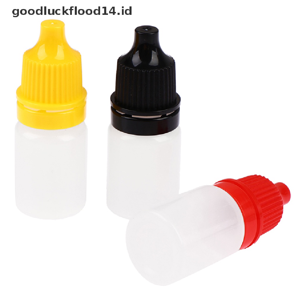 [OOID] 50pcs PET Plastic Empty Dropper Bottle 5ML Liquid Eye Clear Water Vial ID