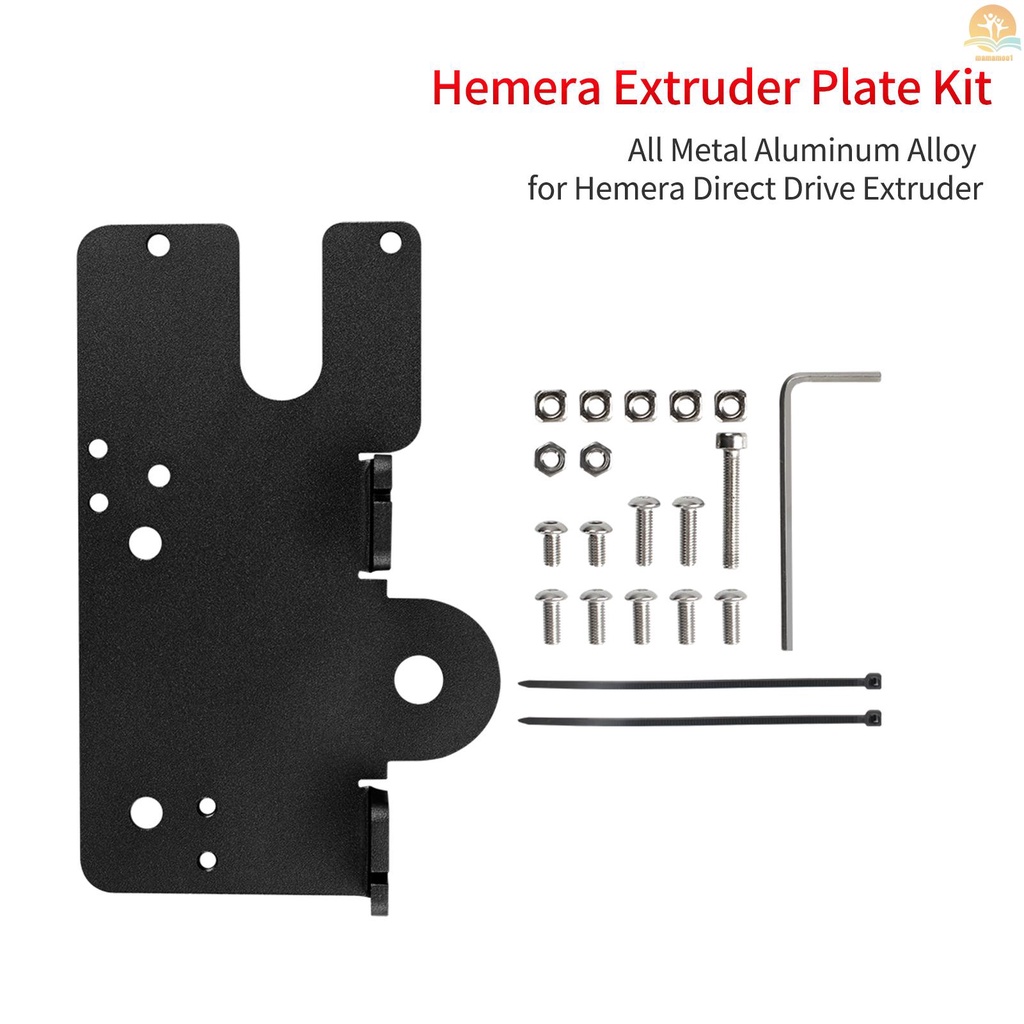 3D Printer Extruder Plate Kit Compatible with Hemera All Metal Aluminum Alloy Direct Drive Extruder Support  Plate Upgrade Parts For Ender-3/V2/3S/3PRO/ CR-10/10S Series