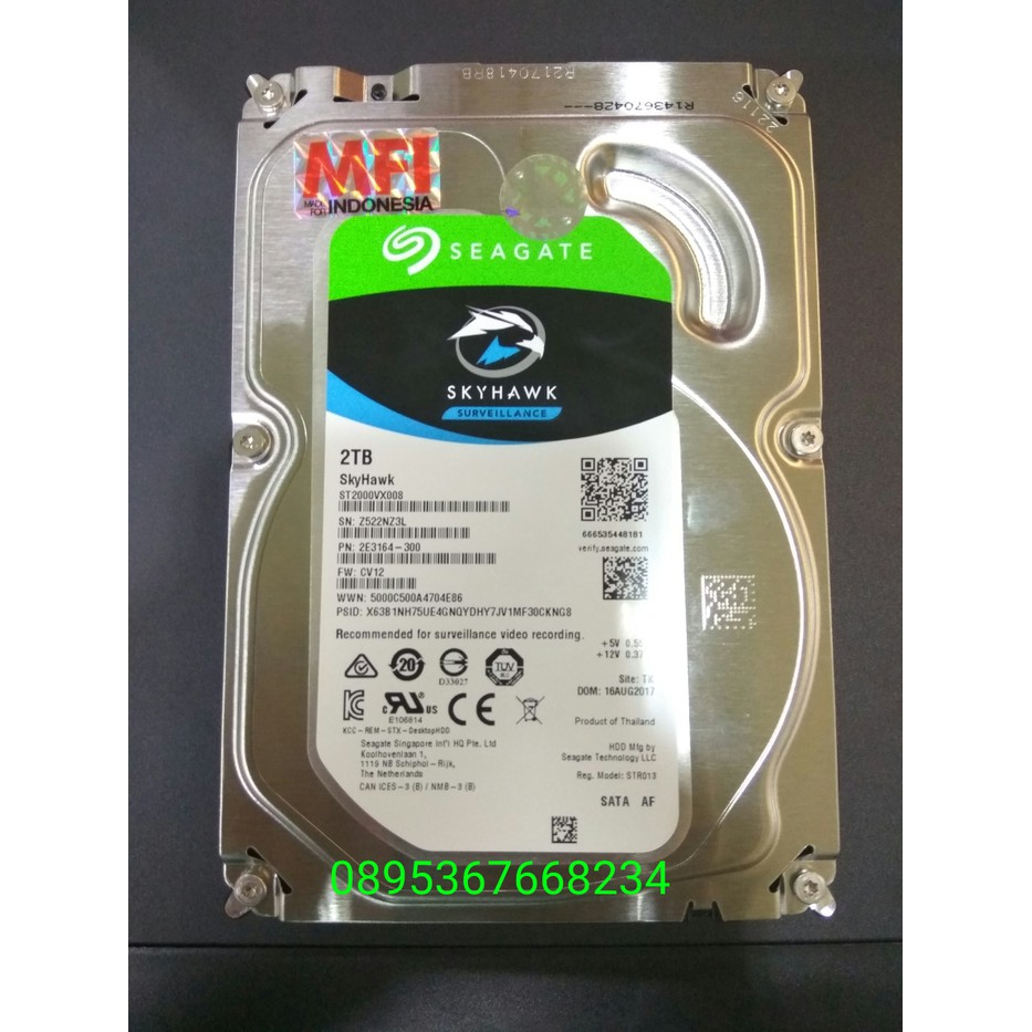 Hard Disk CCTV Seagate 2000GB Surveilance