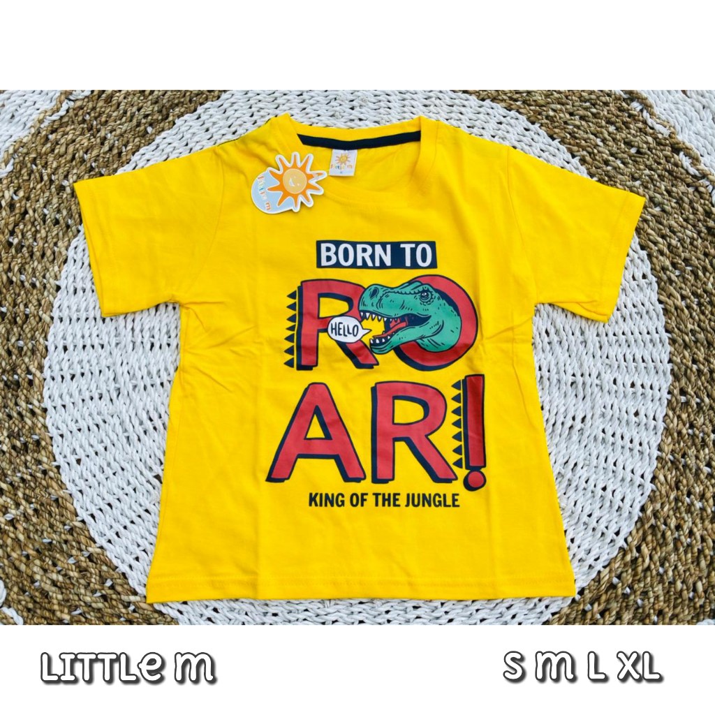 kaos anak dinosaurus kuning