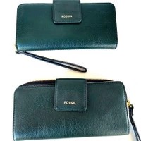 DOMPET WANITA BRANDED ORI - FOSSIL MADISON ZIP WALLET SPURCE