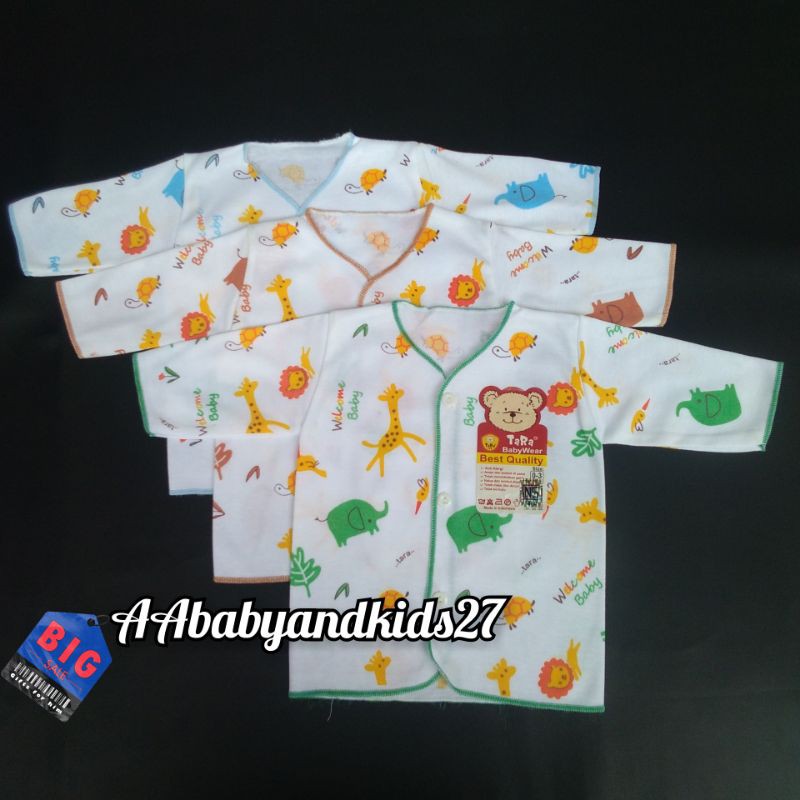 3Pc Baju Bayi Tara Necci Putih Lengan Panjang Newborn-Baju Bayi Tara Newborn Lengan Panjang Putih